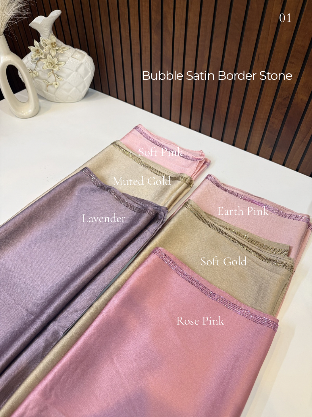 Bubble Satin Stone Hijabs Summer Edition 26’