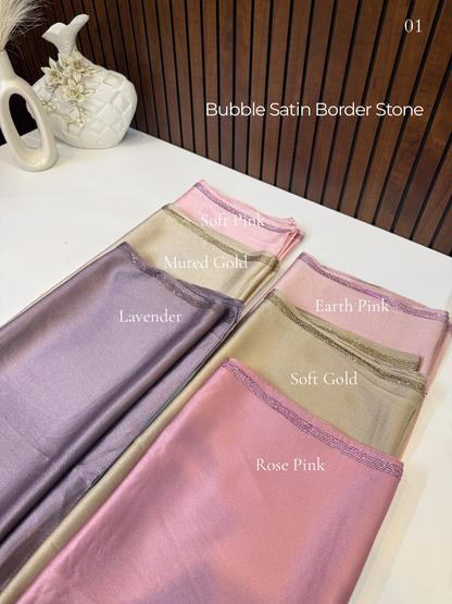 Bubble Satin Stone Hijabs Summer Edition 26’