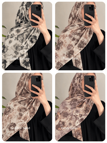 Bloom Printed Cotton Hijabs