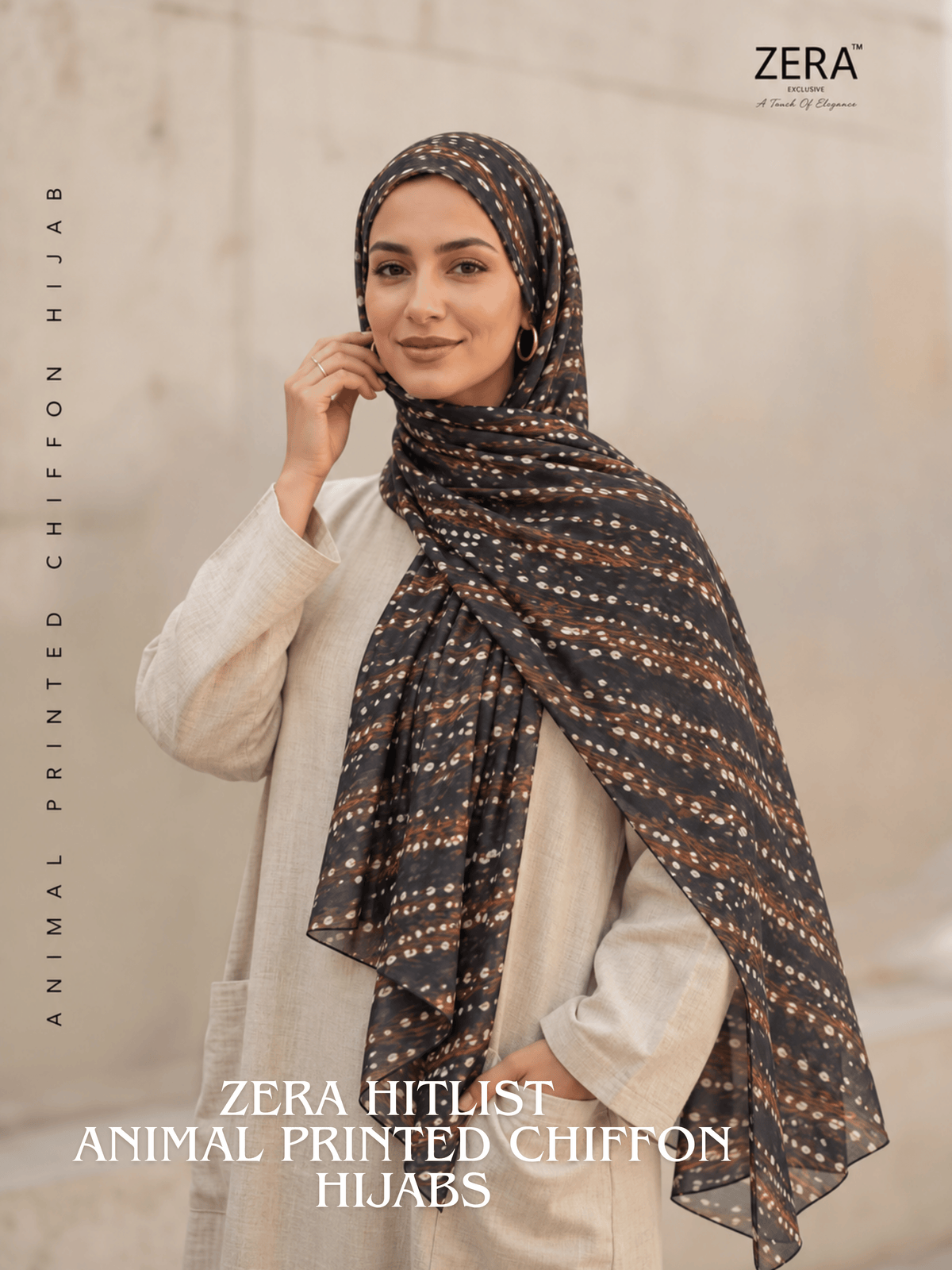 Zera Hitlist Animal Printed Chiffon Hijabs