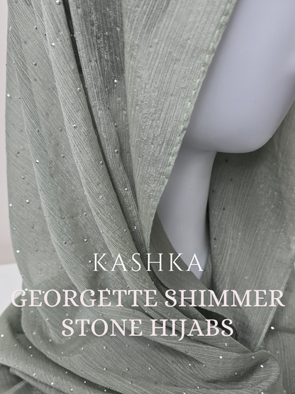 Georgette Shimmer Stone Hijabs Summer Edition