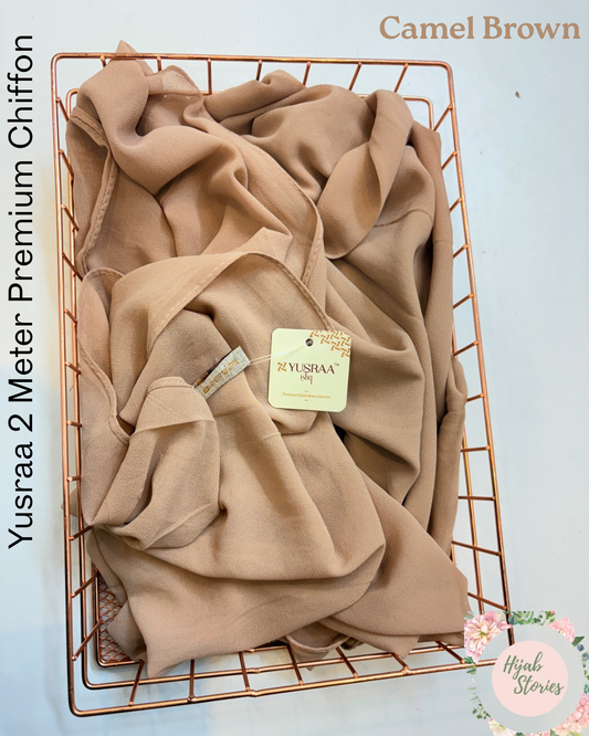 Camel Brown Yusraa 2 Meter Chiffon Hijabs