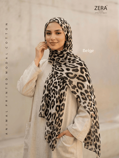 Animal Printed Modal Cotton Hijabs