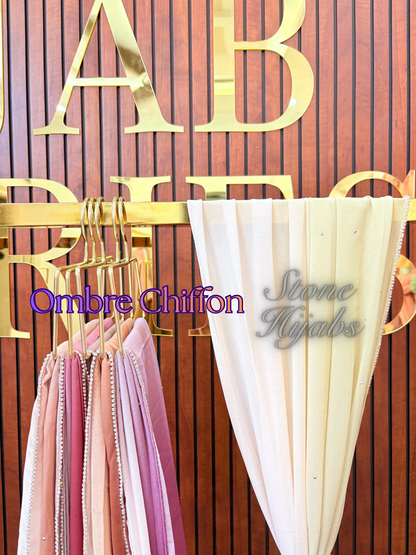 Ombre Chiffon Stone Hijabs