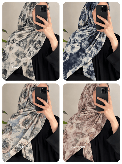 Bloom Printed Cotton Hijabs