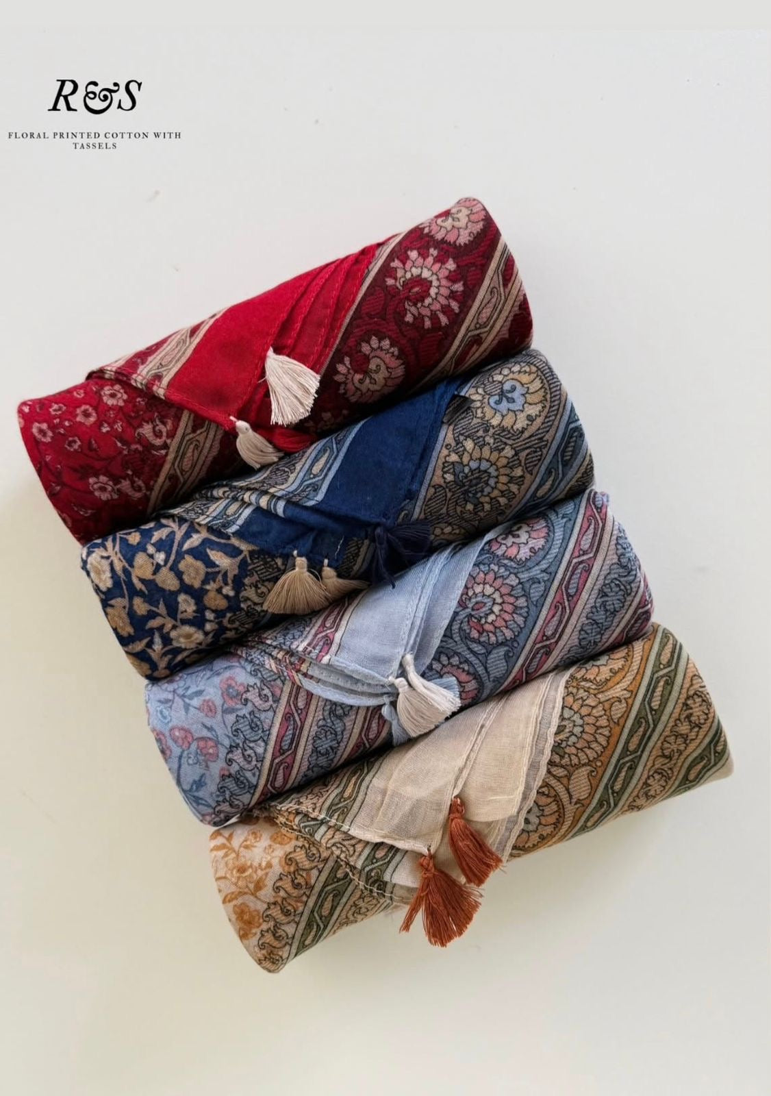 R &S Floral Daffodils Cotton Hijabs