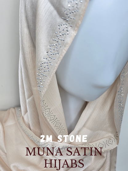 2M Stone Muna Satin Hijabs Summer Edition