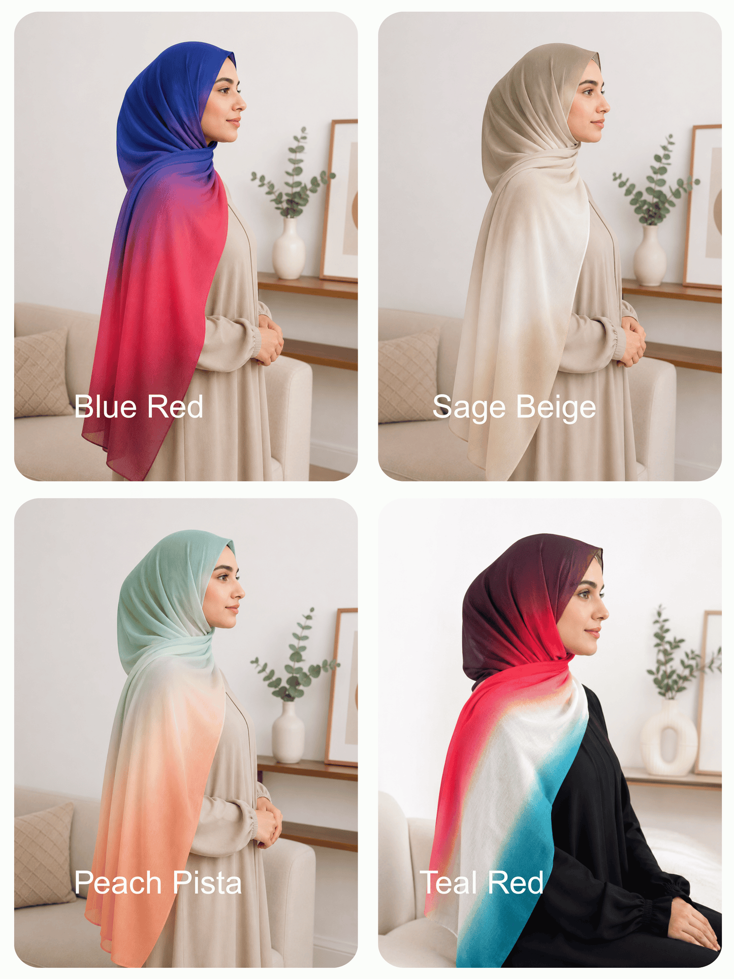 Cotton Ombré Hijabs Monsoon 26’