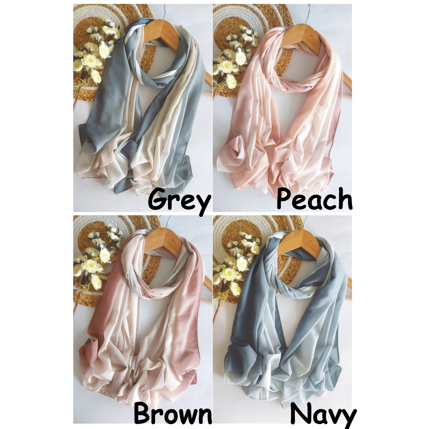 Printed Ombre Chiffon Hijabs