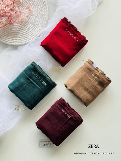 Zera Premium Cotton Crochet Hijabs