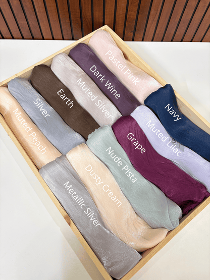 Imported Organza Shimmer 2M Hijabs Monsoon 26'
