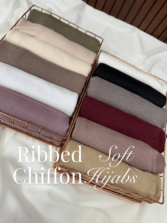 Ribbed Chiffon Soft Hijabs