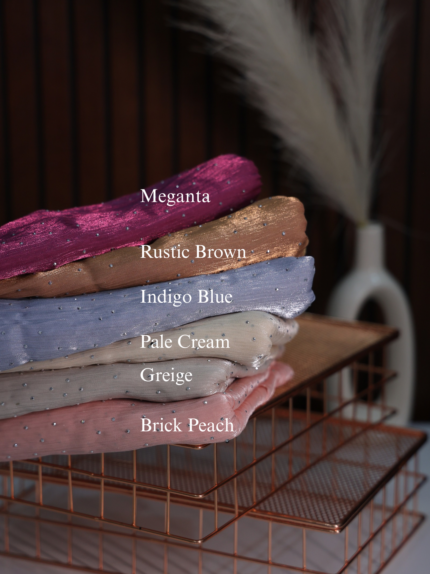 Frill Organza Shimmer Stone Hijabs Winter Edition