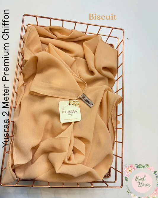Biscuit Yusraa 2 Meter Chiffon Hijabs