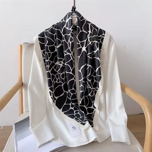 Desert Black Printed Square Scarf