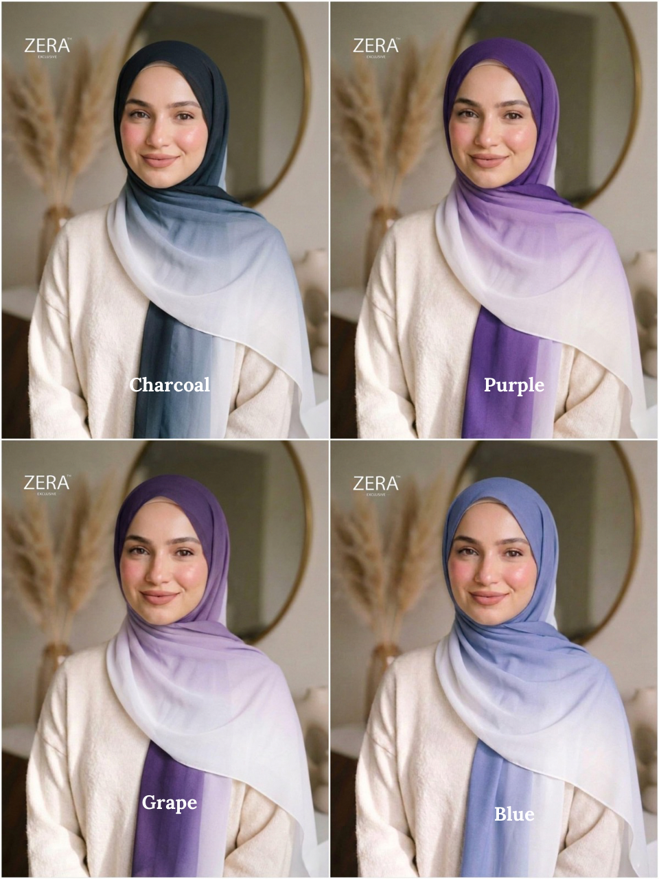 Zera Ombre Chiffon Hijabs Summer '26