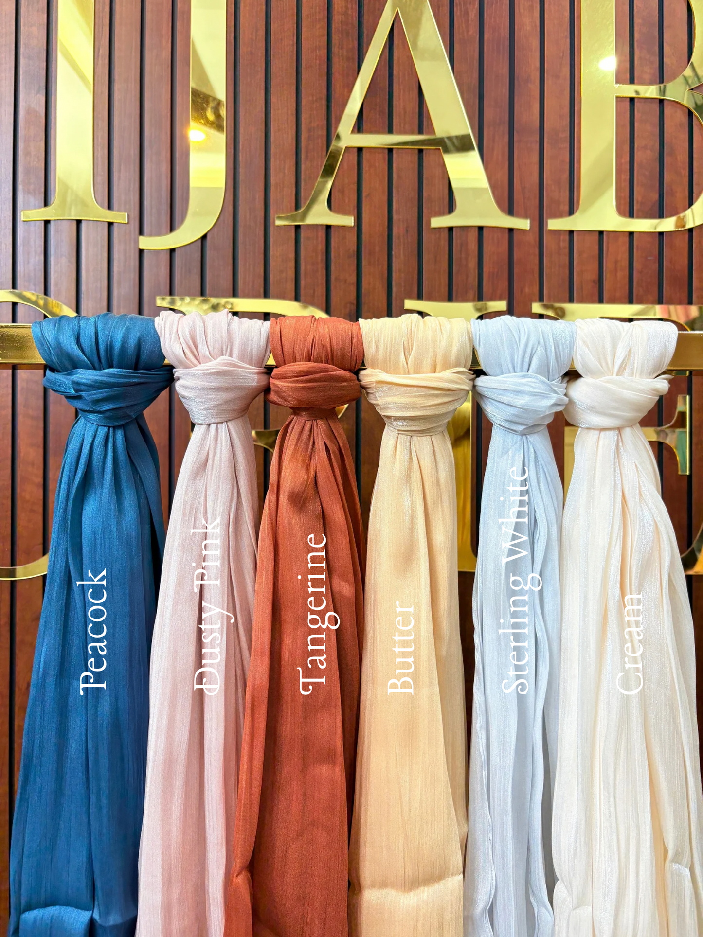 Yusraa Organza Shimmer Hijabs Ramadan Edition