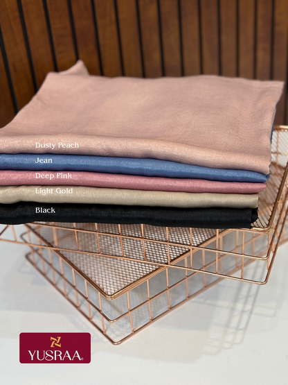 Yusraa Velvet Satin Hijabs | Soft Party Wear Hijabs