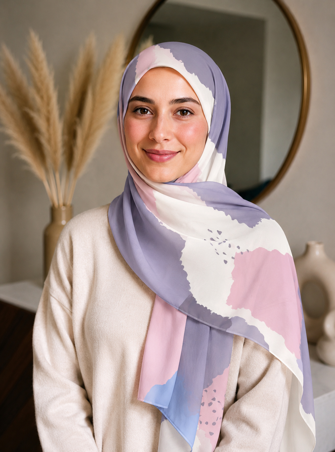 Pastel Reverie Digital Print Chiffon Hijabs