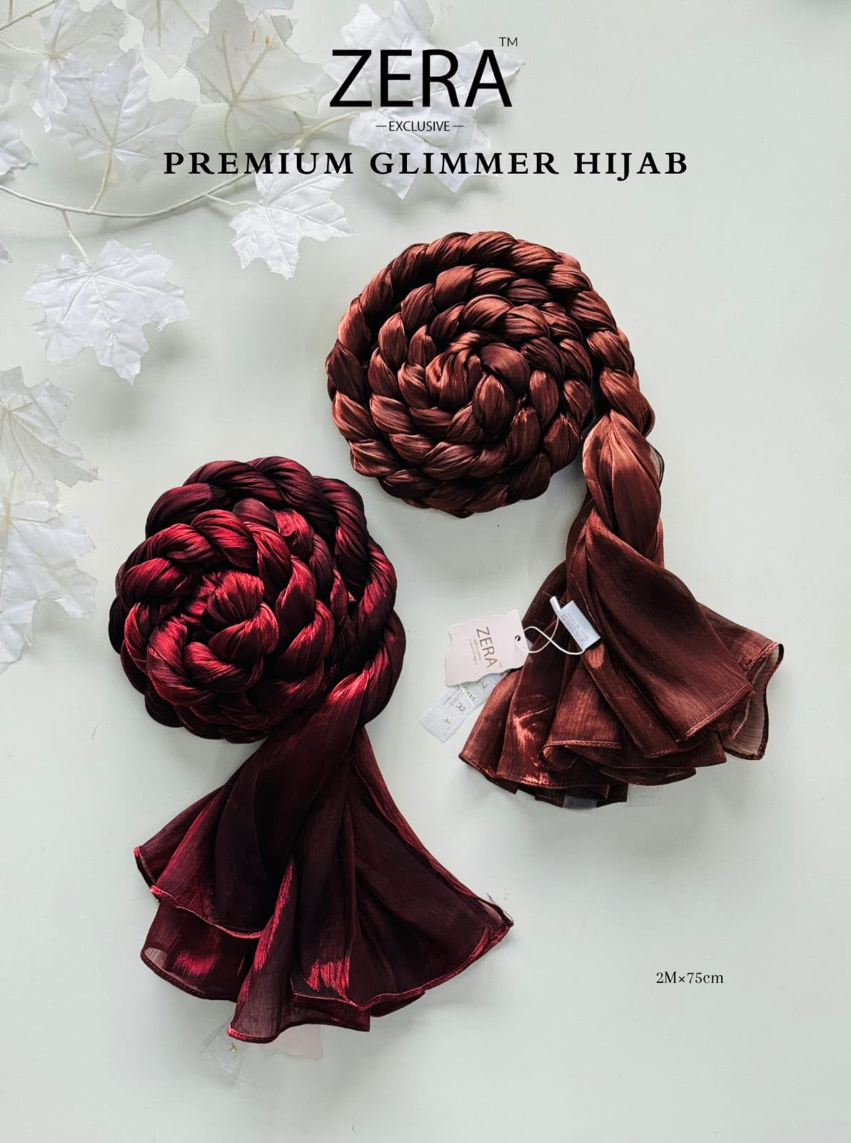 Zera Premium Glimmer Organza Hijabs