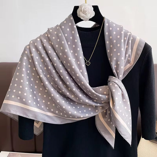 Polka Dots Printed Square Scarf