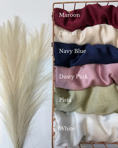 Yusraa Crush Bubble Satin Hijabs