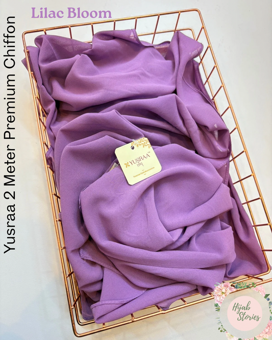 Lilac Bloom Yusraa 2 Meter Chiffon Hijabs