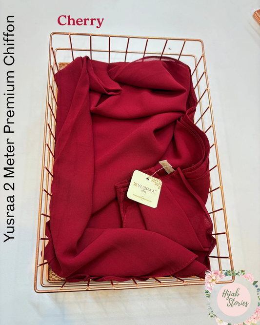 Cherry Yusraa 2 Meter Chiffon Hijabs