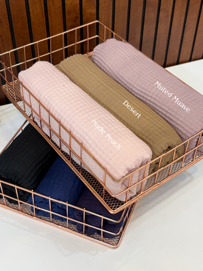 Box Pleated Cotton Hijabs