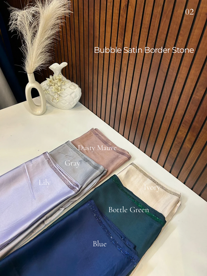 Bubble Satin Stone Hijabs Summer Edition 26’
