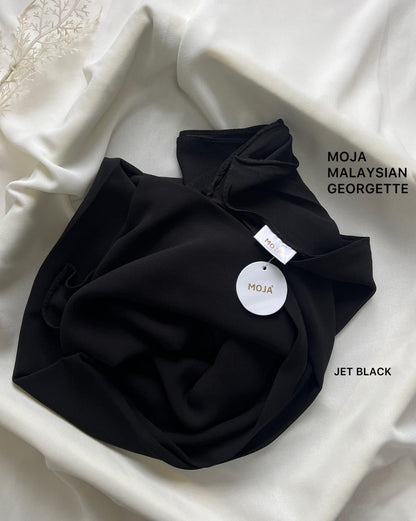 MOJA Jet Black Georgette Hijab