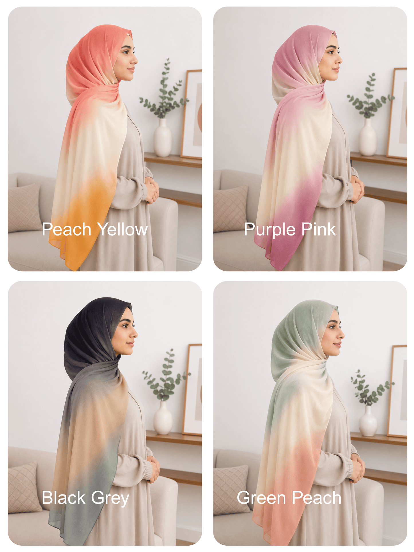 Cotton Ombré Hijabs Monsoon 26’