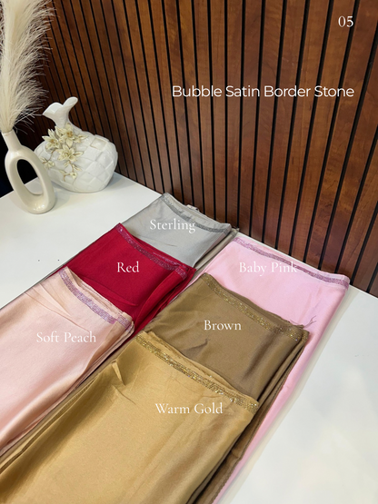 Bubble Satin Stone Hijabs Summer Edition 26’