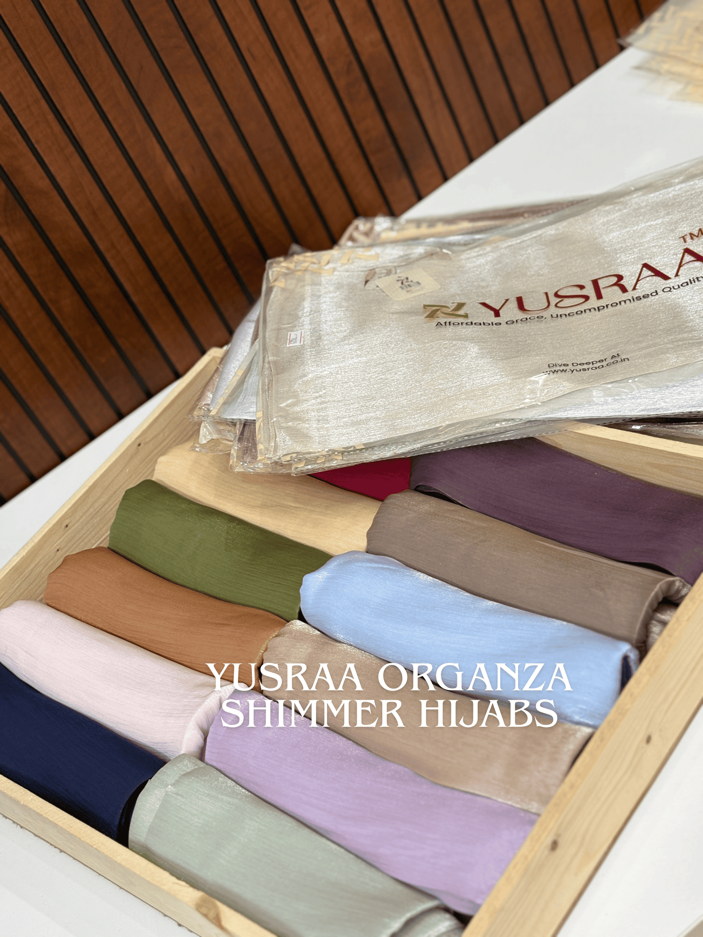 Yusraa Organza Shimmer Hijabs 2M Monsoon 26'