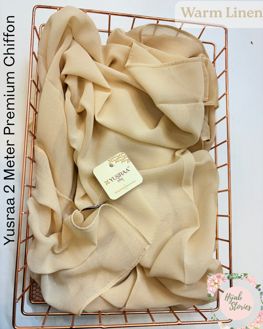 Warm Linen Yusraa 2 Meter Chiffon Hijabs
