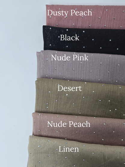 Georgette Shimmer Stone Hijabs Summer Edition