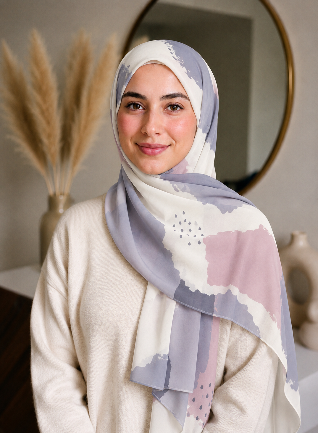 Pastel Reverie Digital Print Chiffon Hijabs
