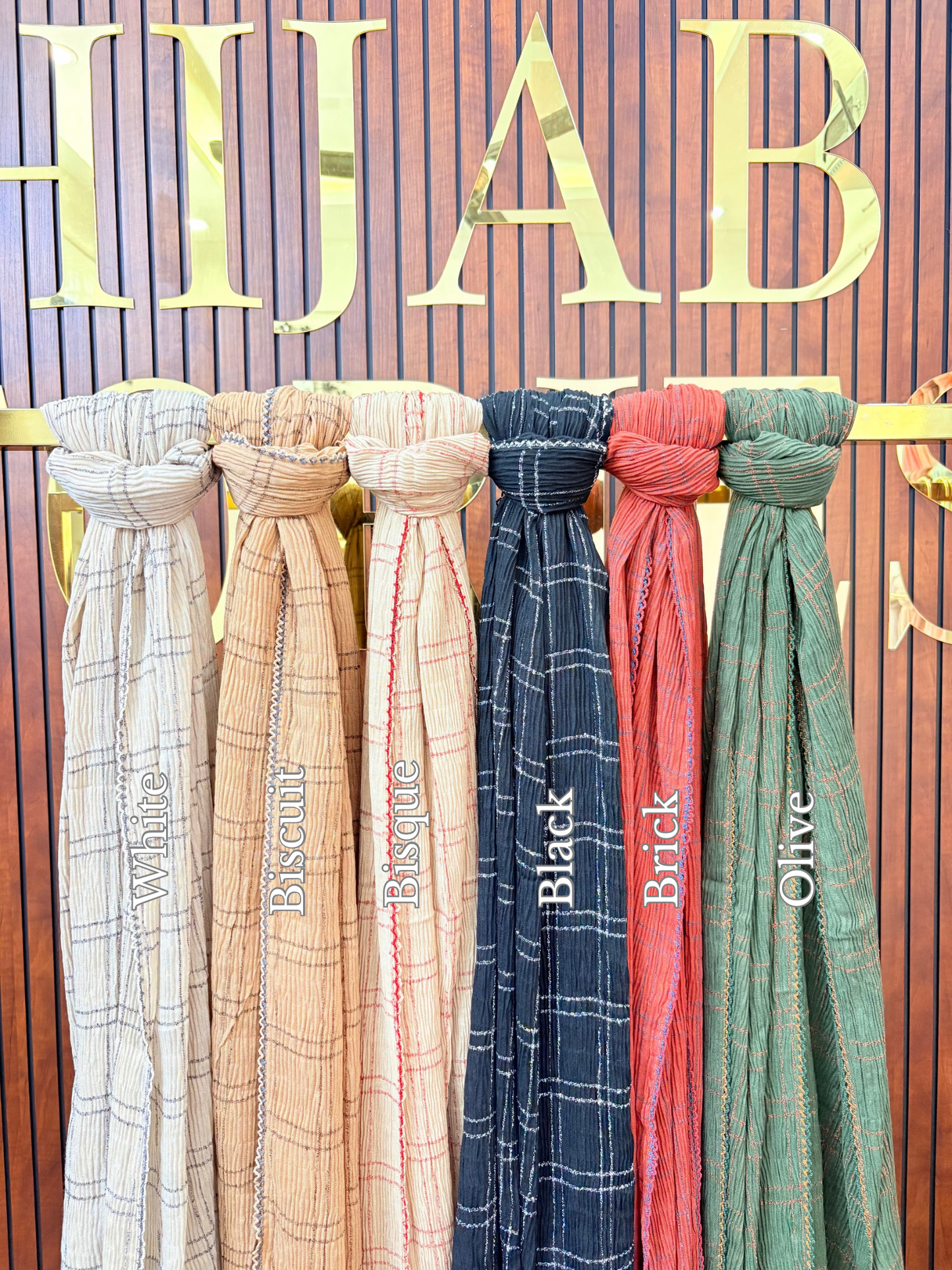 Check Cotton Crochet Hijabs