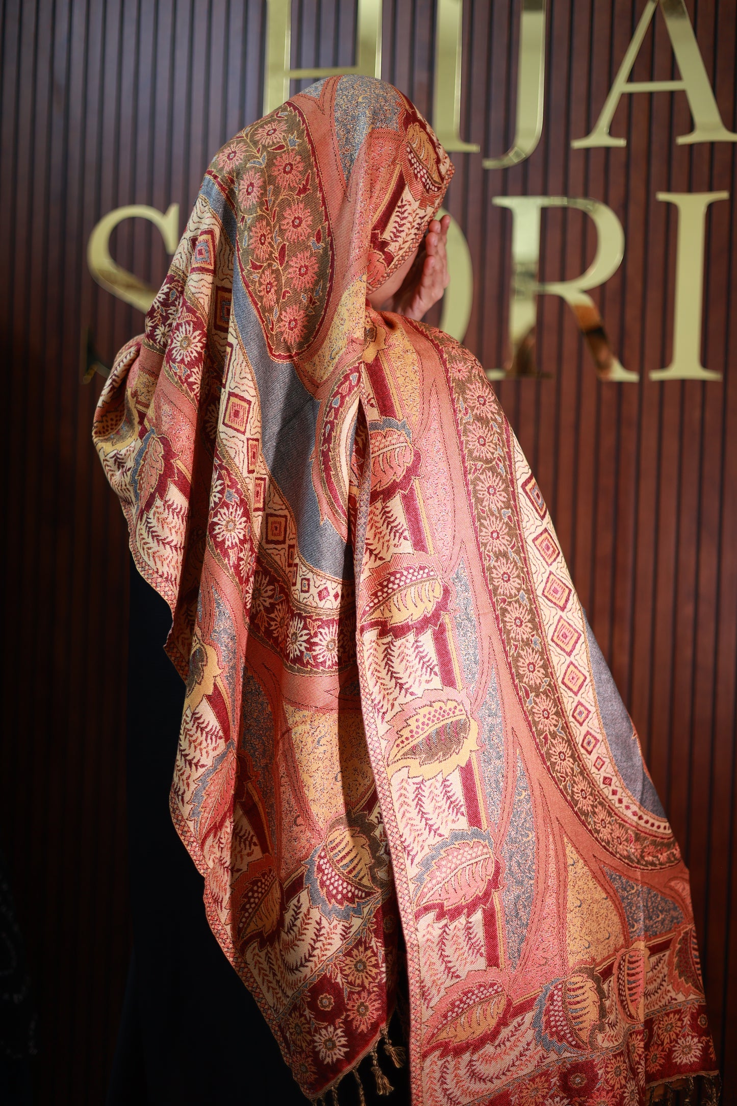 030 Premium Woven Pashmina Shawl Wrap Scarf