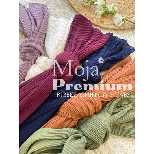 Premium Ribbed Chiffon Hijabs