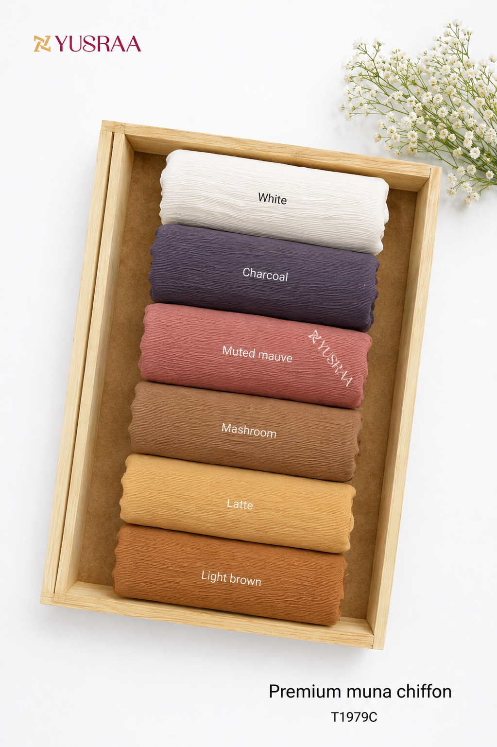 Yusraa Muna Chiffon Hijabs Monsoon 26’