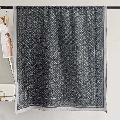 Tara Black Printed Viscose Scarf