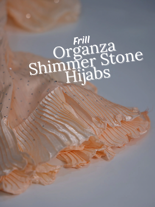 Frill Organza Shimmer Stone Hijabs Winter Edition