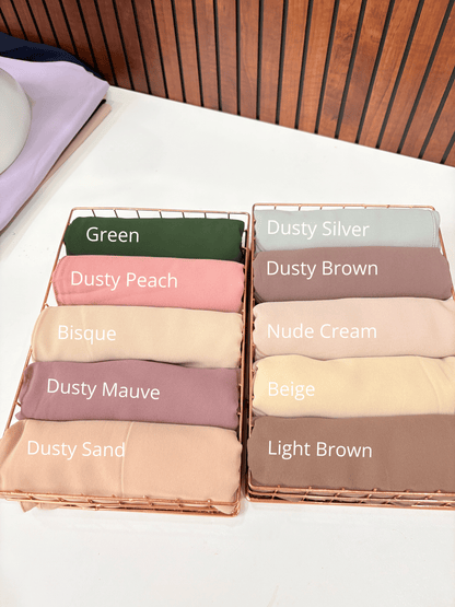 Yusraa Chiffon Attached Tube Cap Hijabs