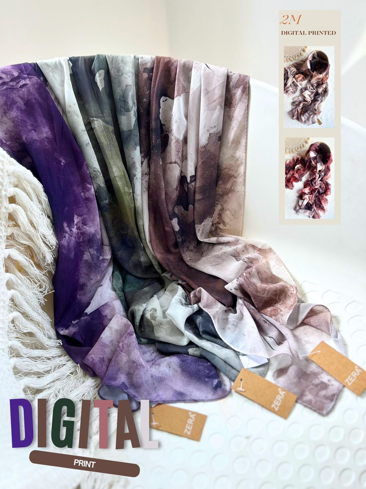 Zera Abstract Digital Print Chiffon 2M