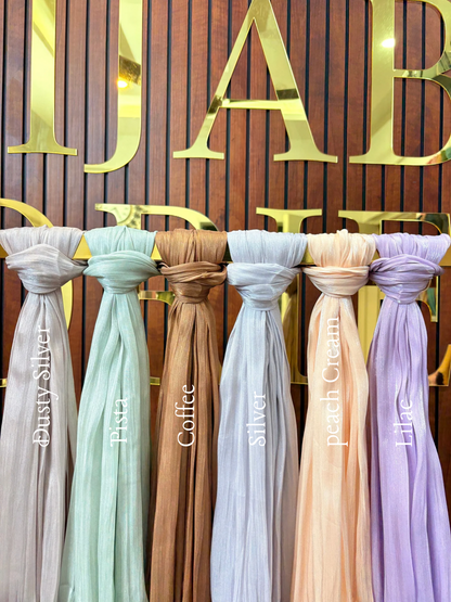 Yusraa Organza Shimmer Hijabs Ramadan Edition