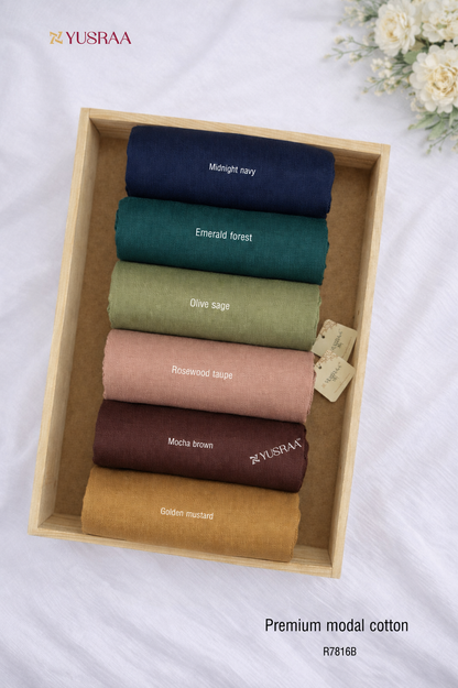 Yusraa Extra Soft Modal Cotton Hijabs Summer Edition 26’