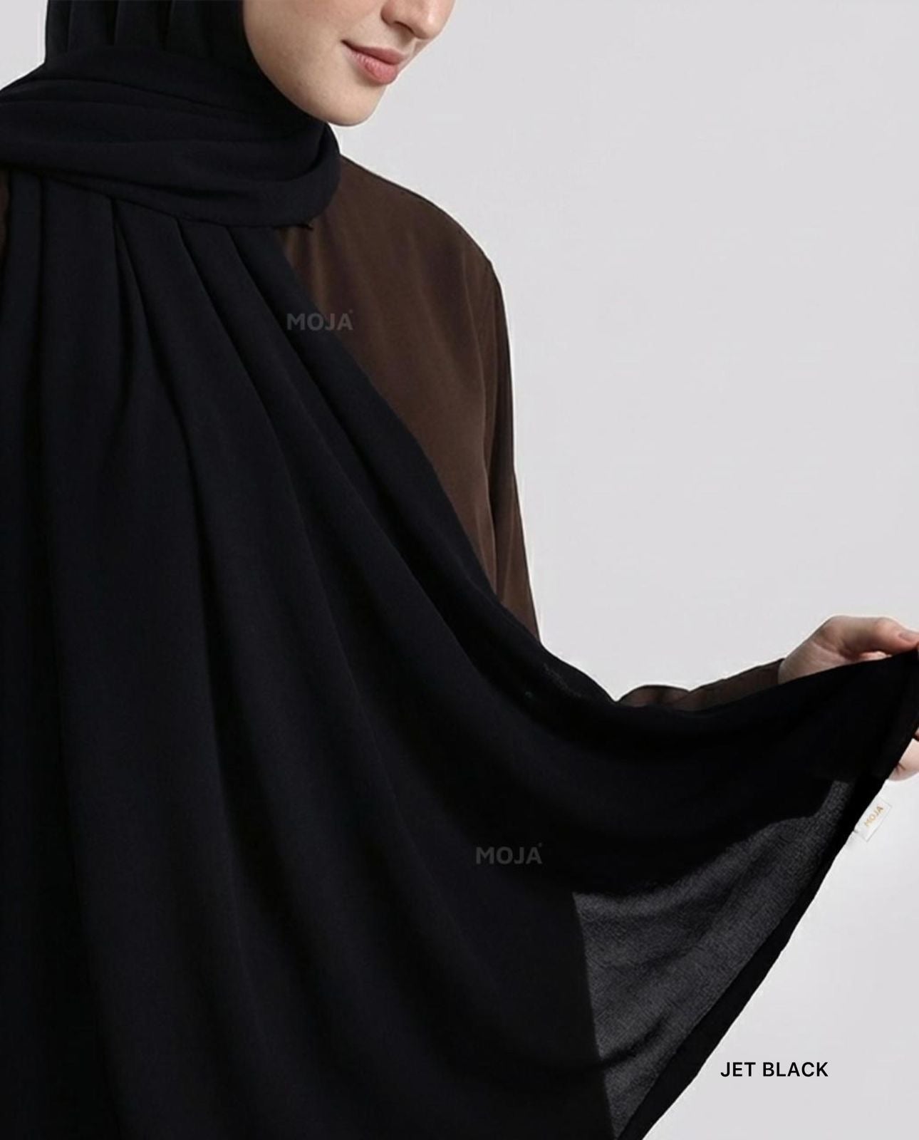 MOJA Jet Black Georgette Hijab