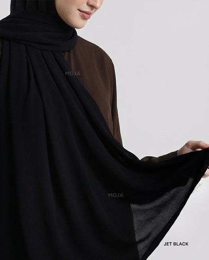 MOJA Jet Black Georgette Hijab