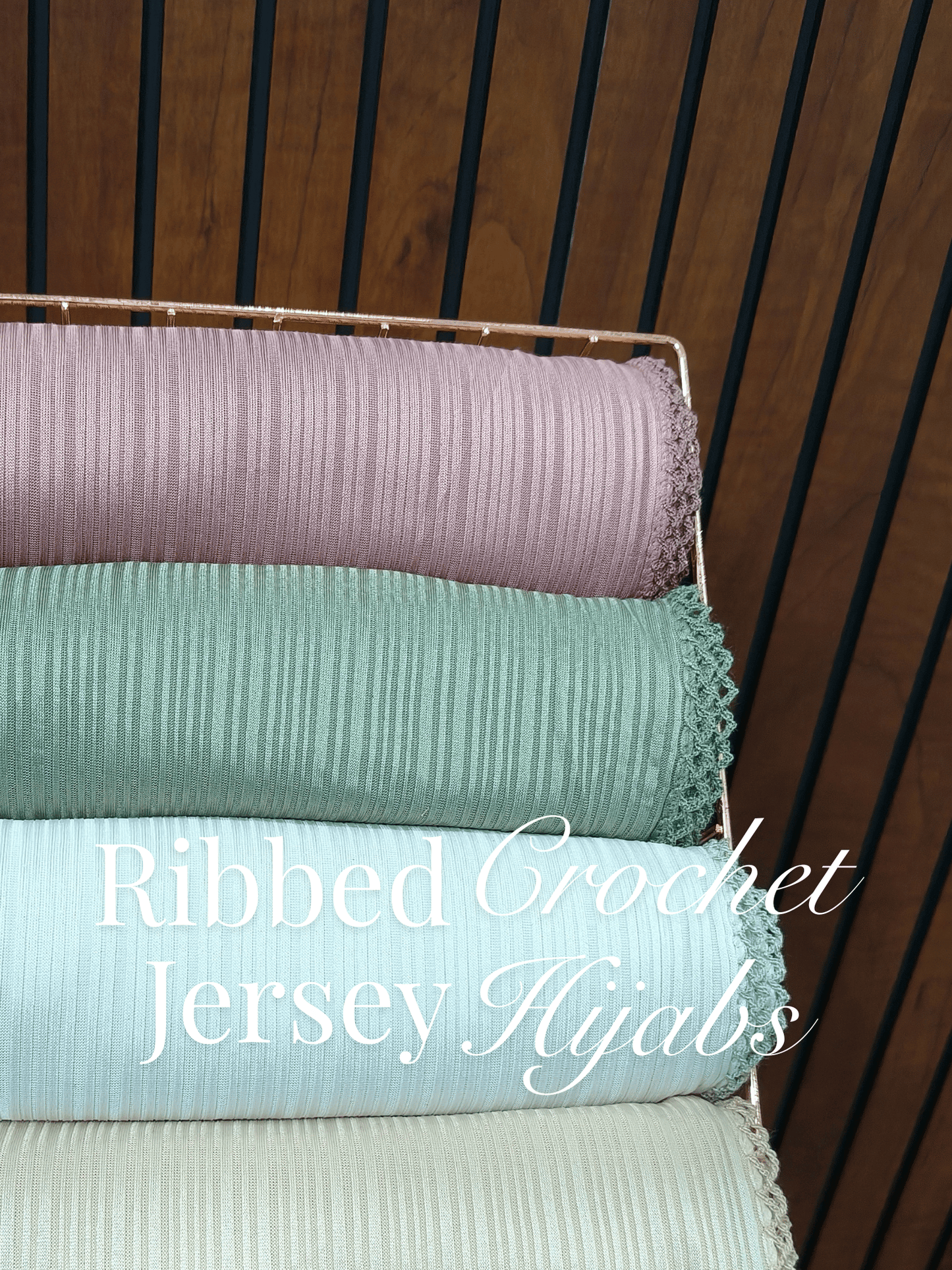 Ribbed Jersey Crochet Hijabs